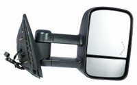 Mirror Passenger Side Chevrolet Silverado 1500 2007-2013 Power Heated Texxtured Trailer Tow Type Telescopic With Signal