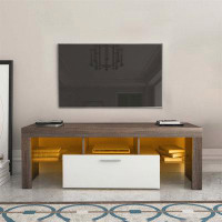 Ebern Designs TV Stand With The Toughened Glass Shelf Floor Cabinet Floor TV Wall Cabinet