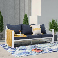 Wade Logan Bucy 71.3" Wide Outdoor Patio Sofa with Cushions