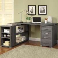 Latitude Run® L-shape Office Desk Weathered Grey
