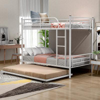 Isabelle & Max™ Twin-Over-Twin Metal Bunk Bed With Trundle White