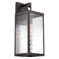17 Stories 17 Stories Westfield 16" 1-Light Industrial Farmhouse Weather Resistant Indoor Outdoor Wall Sconce + Water Gl