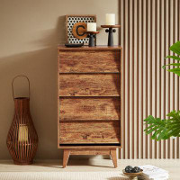 Infinity 4 Drawer Double Dresser Features Vintage-style and Bevel Design