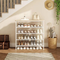 Rebrilliant Modern 5-Tier Shoe Rack - Durable Storage Solution For Office And Closet