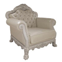 Bloomsbury Market Anisul Pear White and Bone White Chair with 2-Pillow