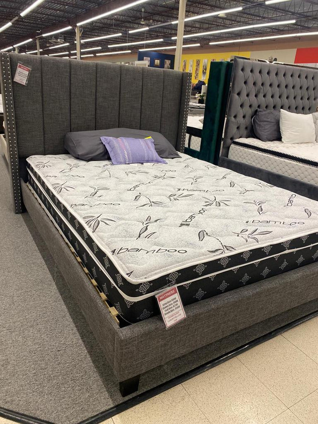 Grey Platform Bed On Huge Sale!! in Beds & Mattresses in London - Image 2