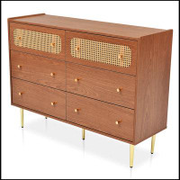 MR Dresser for Bedroom, Chest of Drawers, 6 Drawer Dresser, Floor Storage Drawer Cabinet