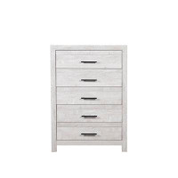 Gracie Oaks Arbi Modern Style 5-Drawer Chest Made With Wood In Grey