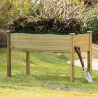 Union Rustic Val Wood Elevated Planter