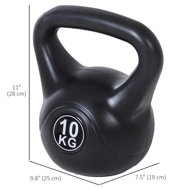Kettlebell 9.8" x 7.5" x 11" Black in Exercise Equipment - Image 3