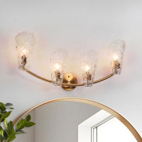 Willa Arlo™ Interiors 4-Light Dimmable Brass Vanity Light