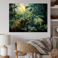 Bay Isle Home™ Fantasy Jungle Plants Under Moonlight II - Plants Canvas Art Print