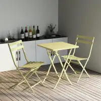 Ebern Designs Kitza Square 2 - Person 21.65'' L Outdoor Restaurant Bistro Set