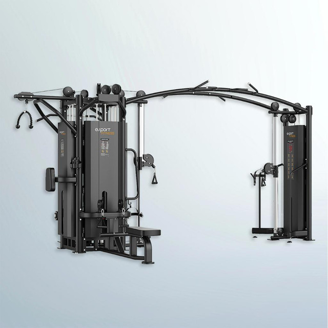 FREE SHIPPING CODE IS eSPORT (NEW eSPORT COMMERCIAL 5 STATION JUNGLE GYM (DUAL PULLEYS ON LAT &amp; ROW) in Exercise Equipment