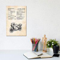 East Urban Home Honda Motorcycle - Wrapped Canvas Print