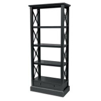 Trade Winds Furniture Cross 77" H x 32.5" W Solid Wood Etagere Bookcase