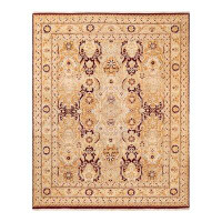 Isabelline Isabelline Mogul One Of A Kind Traditional Hand Made Hand Knotted Red Area Rug 8X10