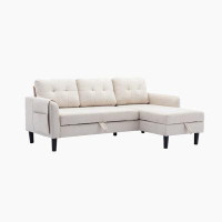 Ebern Designs Sectional Sofa Reversible Sectional Sleeper Sectional Sofa with Storage Chaise