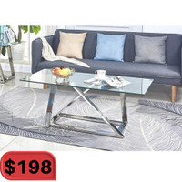 Silver Glass Coffee Table on Sale !! Free Shipping in Brampton and Mississauga !!