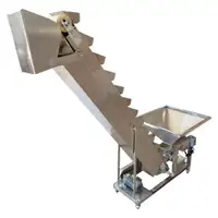 220V Elevating Rice Nut Conveyor with 39Gallon Hopper Z Type Bucket Feeder 056747