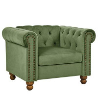 Charlton Home Chesterfield Settee Sofa Modern 1 Seater Couch Furniture Tufted Back for Living Room