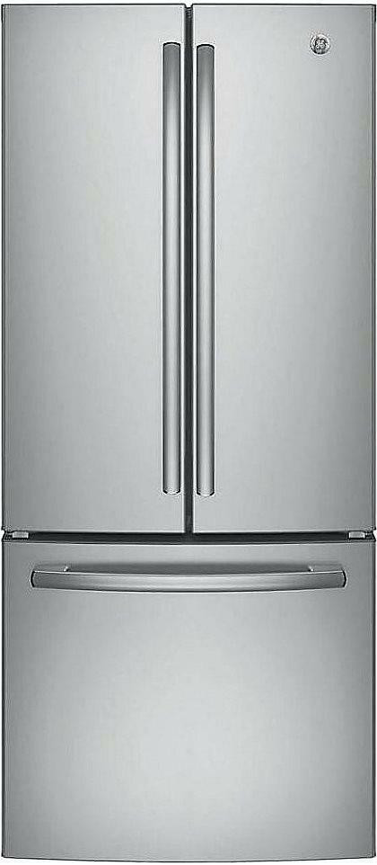 GE GNE21DSKSS 30 French Door Fridge 20.8 cu. ft. Capacity Stainless Steel color in Refrigerators in Markham / York Region - Image 2