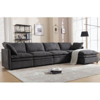 Latitude Run® Modern U-Shaped Sectional Sofa ,5-Seat Upholstered  Sofa Furniture,Sleeper Sofa Couch With Chaise Lounge F