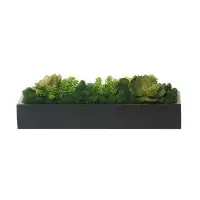 Latitude Run® 36” Black Fibreglass Table Top Rectangle Planters