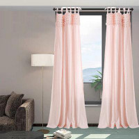 Frifoho Curtains Ruffle Window Panel Set For Living, Dining, Bedroom