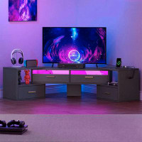 My Lux Decor Deformable TV Stand With Power Socket, Modern DIY Entertainment Centre,3 Pieces Of Telescopic Game TV Cabin