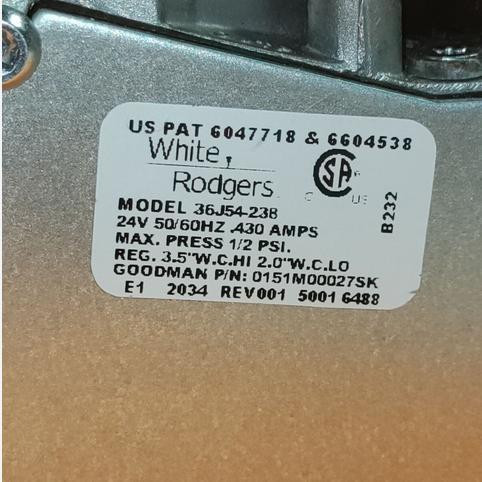 36J54-238 36J54238 OEM White Rodgers Goodman Amana 2 Stage Furnace Gas Valve in Heating, Cooling & Air in Toronto (GTA) - Image 2