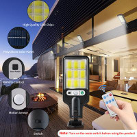 17 Stories Outdoor Solar Power Street Light 108COB Motion Sensor Dusk to Dawn Wall Lamps