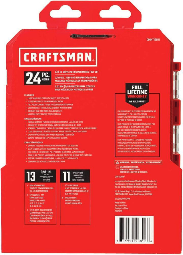 Craftsman 24-Piece Socket Set in Other in Ontario - Image 4