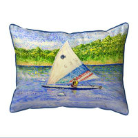 East Urban Home Sunfish Sailing Indoor/Outdoor Pillow