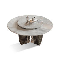 Fit and Touch 47.24" White Marble Coffee Table