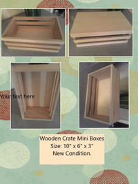 Wooden Grate Mini Boxes New Condition.