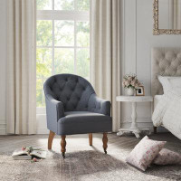 Rustic Manor Shabby Elegance Elinor Linen Accent Armchair For Bedroom