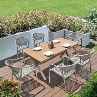 Bayou Breeze Outdoor Terrace Tables And Chairs Outdoor Open Balcony Simple Courtyard Modern Leisure Combination 1 dining