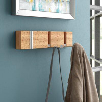 Wrought Studio Canfield 3 - Hook Wall Mounted Coat Rack in Brown