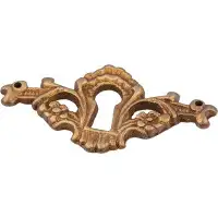 UNIQANTIQ HARDWARE SUPPLY Victorian Antiqued Brass Decorative Keyhole Cover