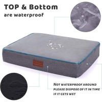 Tucker Murphy Pet™ Home Waterproof Dog Bed For Dogs & Cats Up To 50Lbs Medium Dog Bed With Orthopedic Egg Crate Foam & R