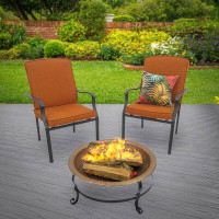 Red Barrel Studio 12.5'' H x 30'' W Iron Wood Burning Outdoor Fire Pit with Lid
