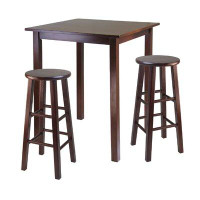 Red Barrel Studio 3 - Piece Counter Height Solid Wood Dining Set