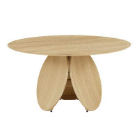 Hokku Designs Ifran Natural Oak Round Dining Table