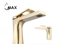 Elegance Bathroom Faucet Modern Design Brush Gold Finish