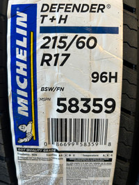 4 Brand New Michelin Defender T+H  215/60R17 All Season tires $70 REBATE!!! *** WallToWallTires.com ***
