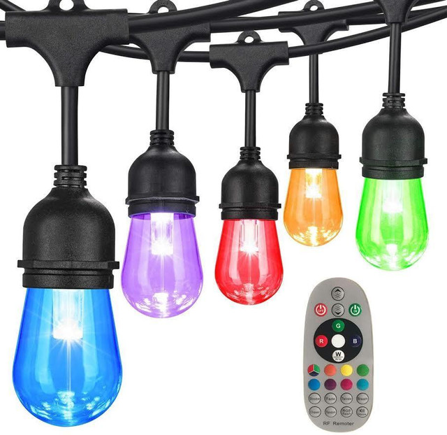NEW 48 FT RGB 15 LED BULB WEDDING STRING LIGHT MUSIC SYNC 48FT15RGB in General Electronics in Alberta - Image 3