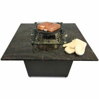 Ebern Designs Muse Granite Aluminum Propane Fire Pit Table