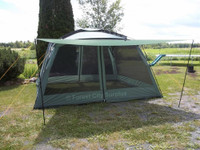 EXTRA LARGE 12X12 YANES SCREEN HOUSE GAZEBO TENT WITH RAIN FLAPS -- Quick and Easy to Set Up and Take Down !!!