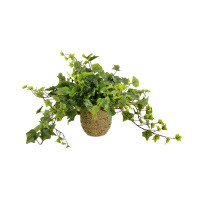 Primrue Nunn 15'' Faux Ivy Plant in Fiberstone Pot